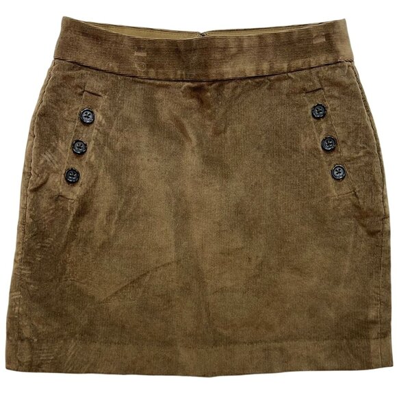 Banana Republic Dresses & Skirts - Banana Republic Women's Corduroy Pencil Skirt Button Accent Pockets Size 6 Brown